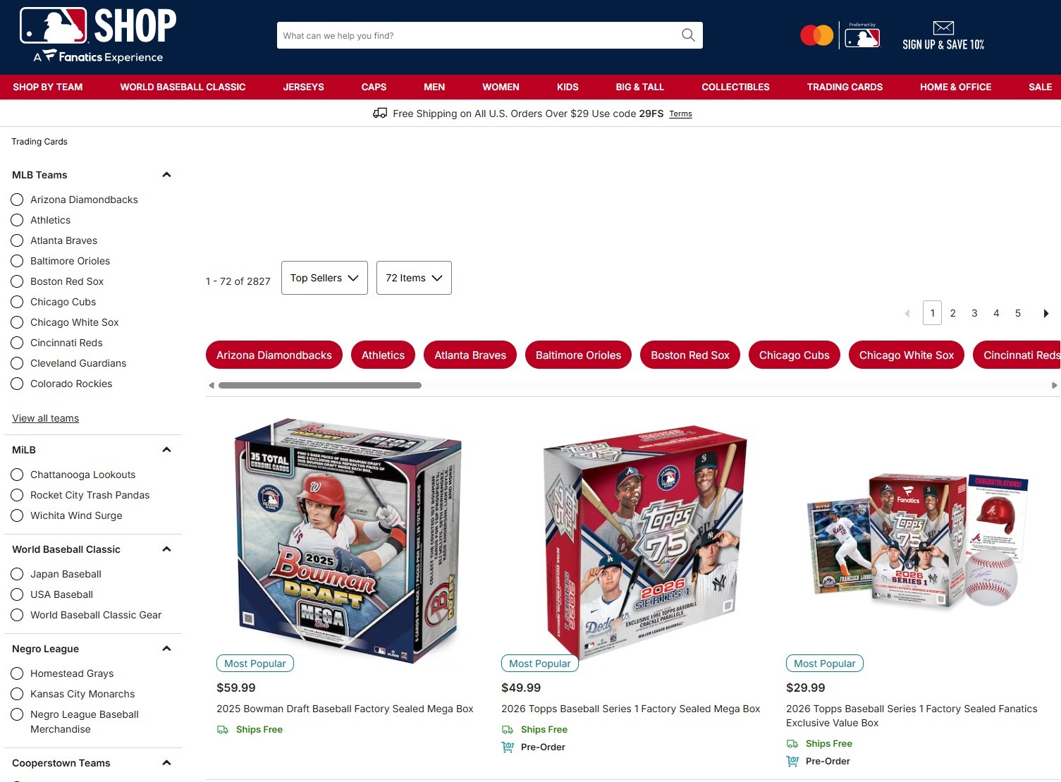 MLB Cards Shop